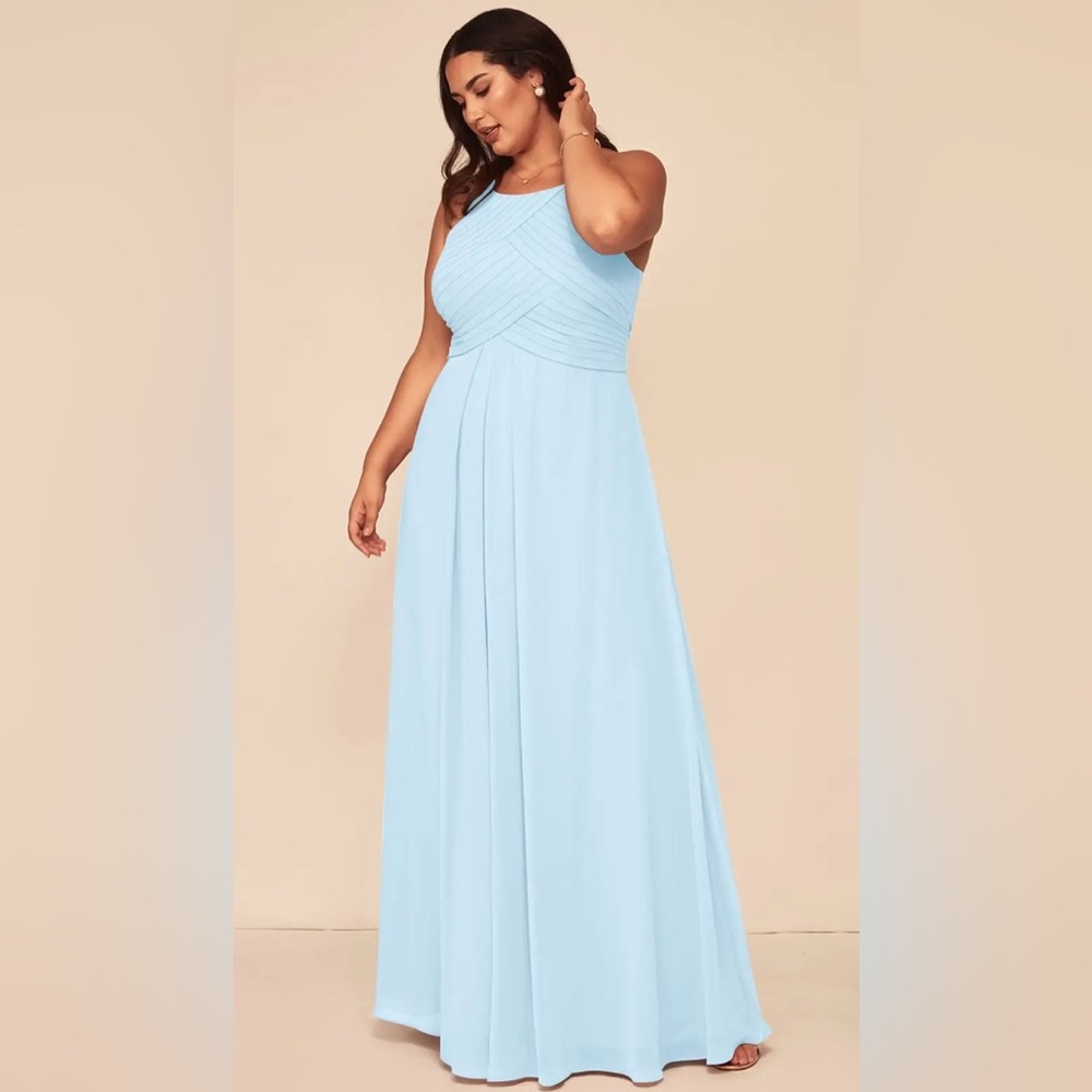 Azazie Sky Blue Ginger Bridesmaid Dress